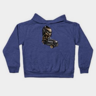 Alien Pedal Car Kids Hoodie